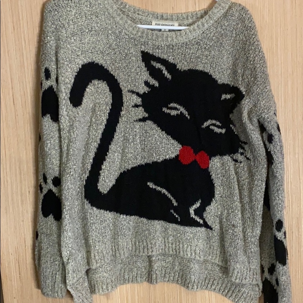 Kitty & Paw Print Sweater